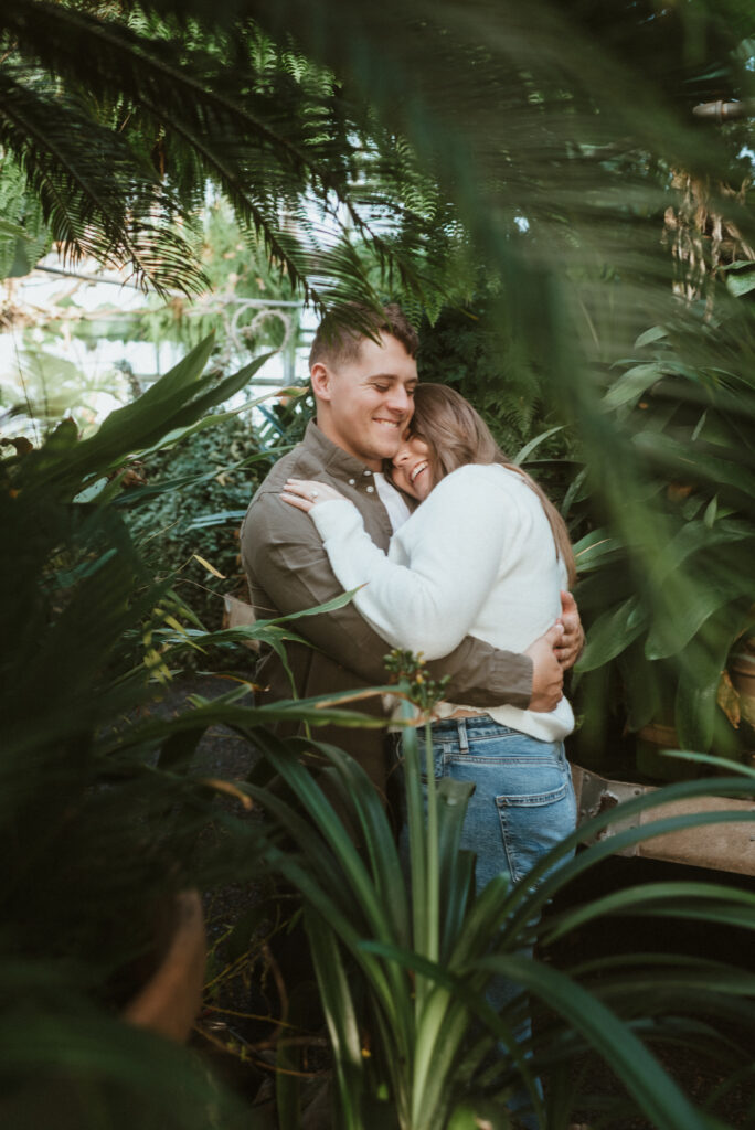 Otts exotic plants in Schwenksville, Pennsylvania engagement session.
